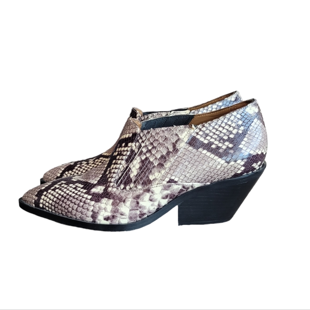 & Other Stories Snakeskin Low Cowboy Boot Size EU 39 US 9